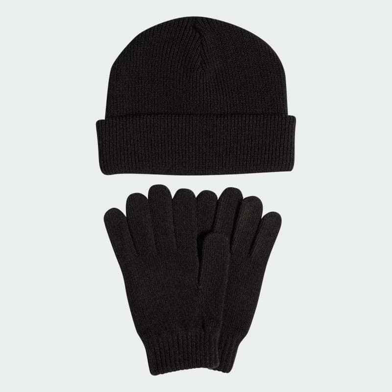 Dámska zimná čiapka ADIDAS Glove + Beanie 2 Pcs. Set black white 2