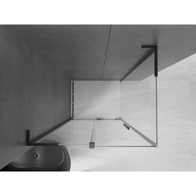 MEXEN/S - Velar L sprchovací kút, posuvné dvere 100 x 85, transparent, čierna 871-100-085-03-70 5