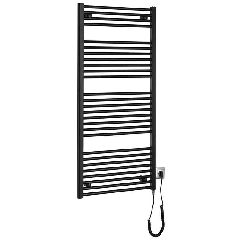 AQUALINE - DIRECT-E elektrické vykurovacie teleso, rovné, 600x1320 600 W, čierna ILE36TB