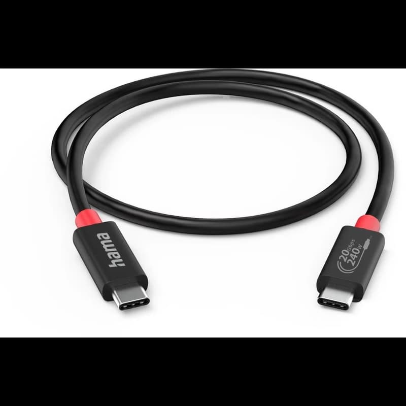 Hama 00200788 USB kábel 1 m USB C Čierna 1