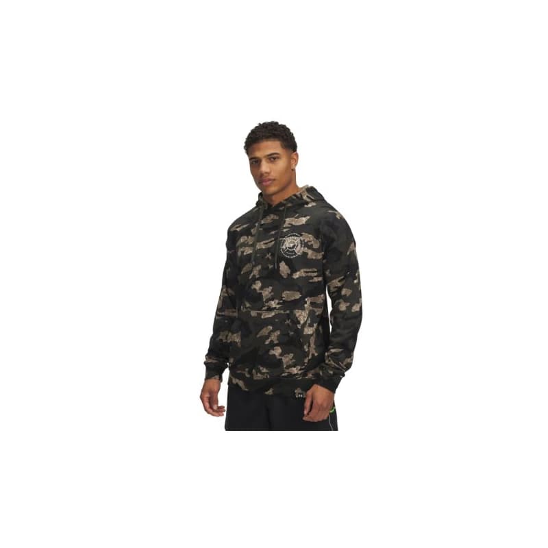 Pánska mikina s kapucňou UNDER ARMOUR PROJECT ROCK AOP Terry HD-GRN