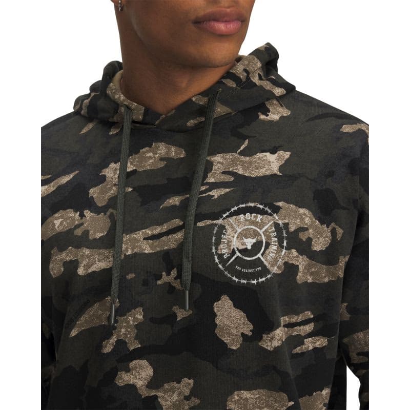 Pánska mikina s kapucňou UNDER ARMOUR PROJECT ROCK AOP Terry HD-GRN 2