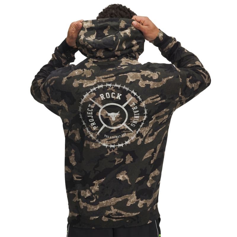 Pánska mikina s kapucňou UNDER ARMOUR PROJECT ROCK AOP Terry HD-GRN 3