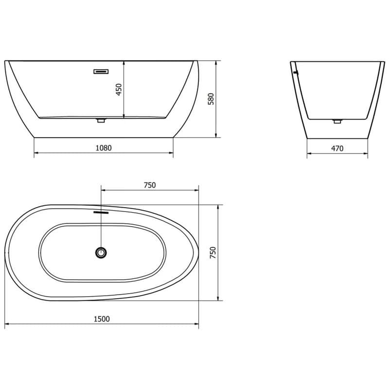 Mexen Eos, 150 x 75 cm 52471507500-01 6