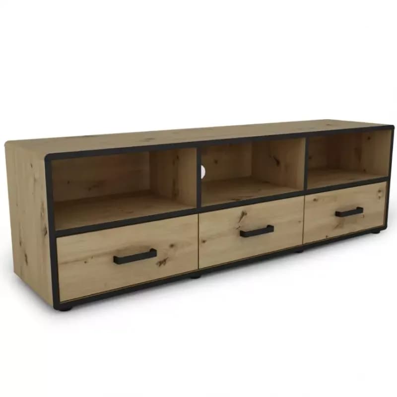 TV stolík capannoli 150 3s dub artisan/čierna 1