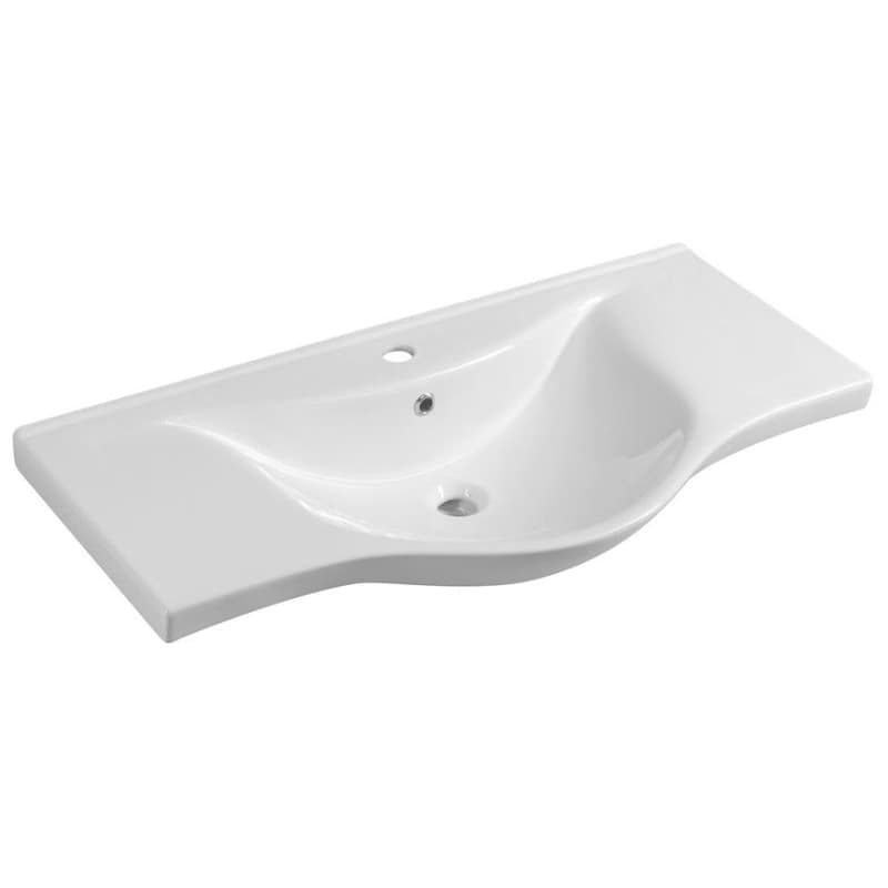 AQUALINE - ZARA 100 keramické umývadlo na nábytok 99,5x46,5cm, biela 10100