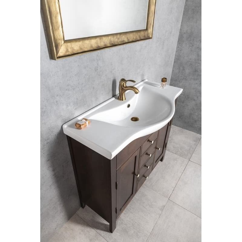 AQUALINE - ZARA 100 keramické umývadlo na nábytok 99,5x46,5cm, biela 10100 3