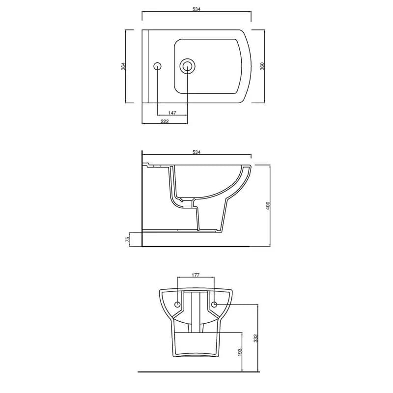 OLSEN SPA - Závesný bidet NERO OLKGNE02BDE00 4