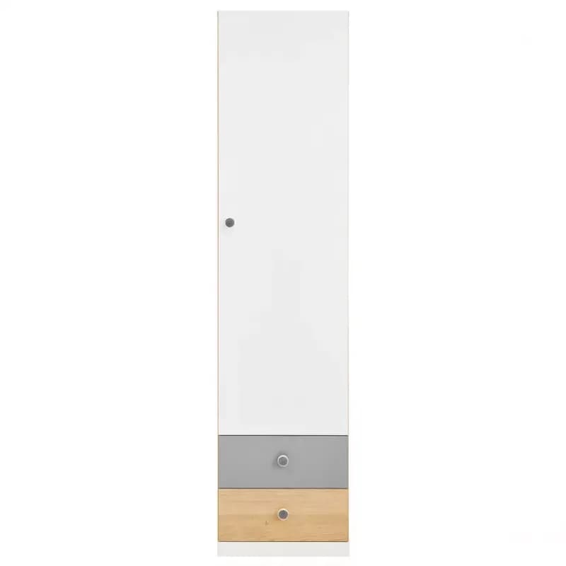 Skriňa Pixel 1D PX4 sušienkový dub / biely lux / sivý