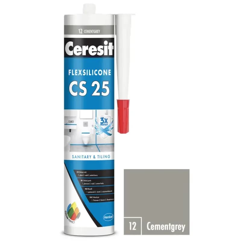 Ceresit Silikón CS25 cementgrey 280ml 1