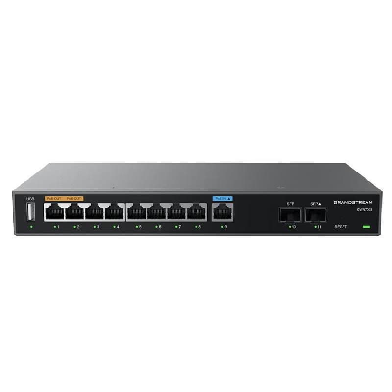 Grandstream GWN7003 VPN router 2 SFP, 9 Gb porty / 1 PoE in, 2 PoE out 2