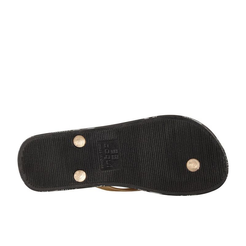 Dámske žabky (plážová obuv) COQUI Kaja Printed black gold 3