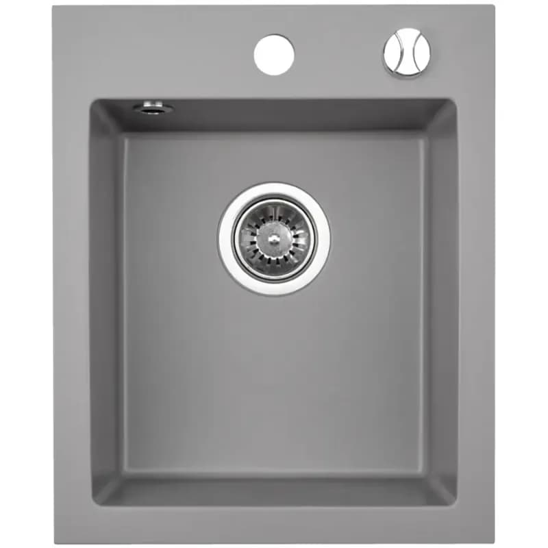 Granitový drez Lot šedý 48x39 + sifón