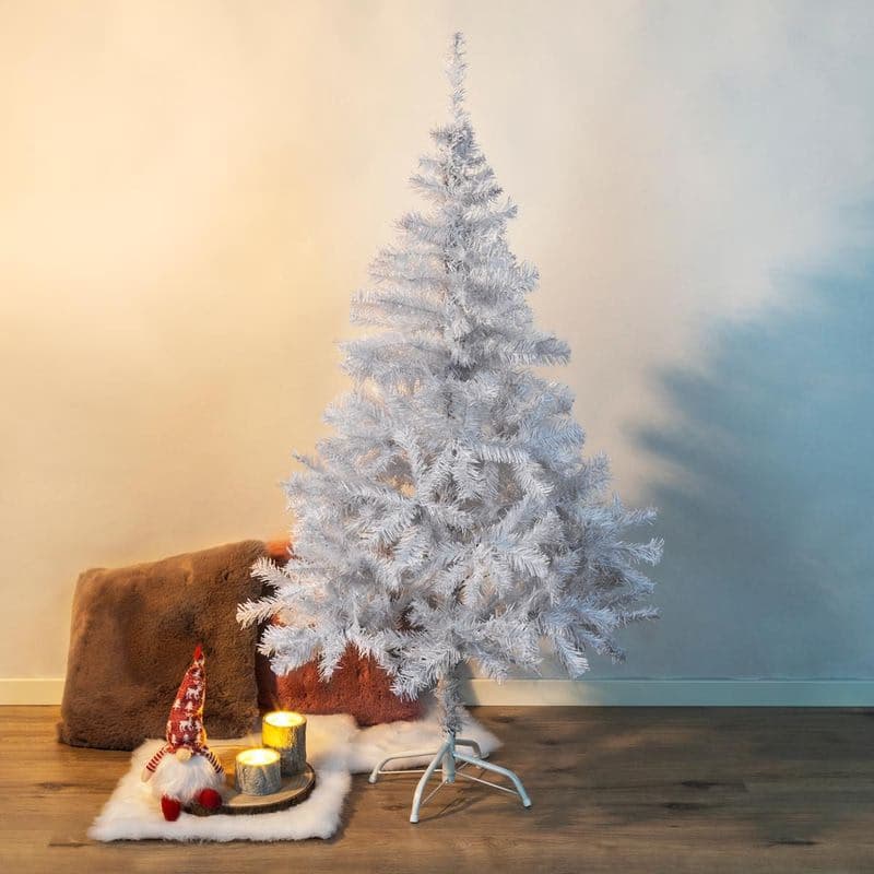 Umelý vianočný stromček 150 cm, biely 1