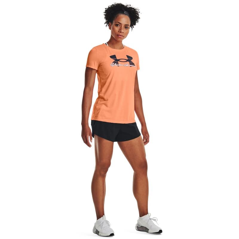 Dámske tréningové tričko s krátkym rukávom UNDER ARMOUR UA Tech Solid Script SSC-ORG 4