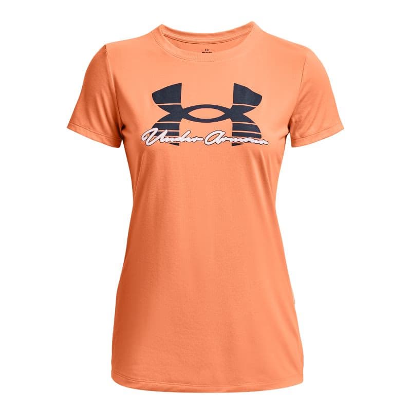 Dámske tréningové tričko s krátkym rukávom UNDER ARMOUR UA Tech Solid Script SSC-ORG 5