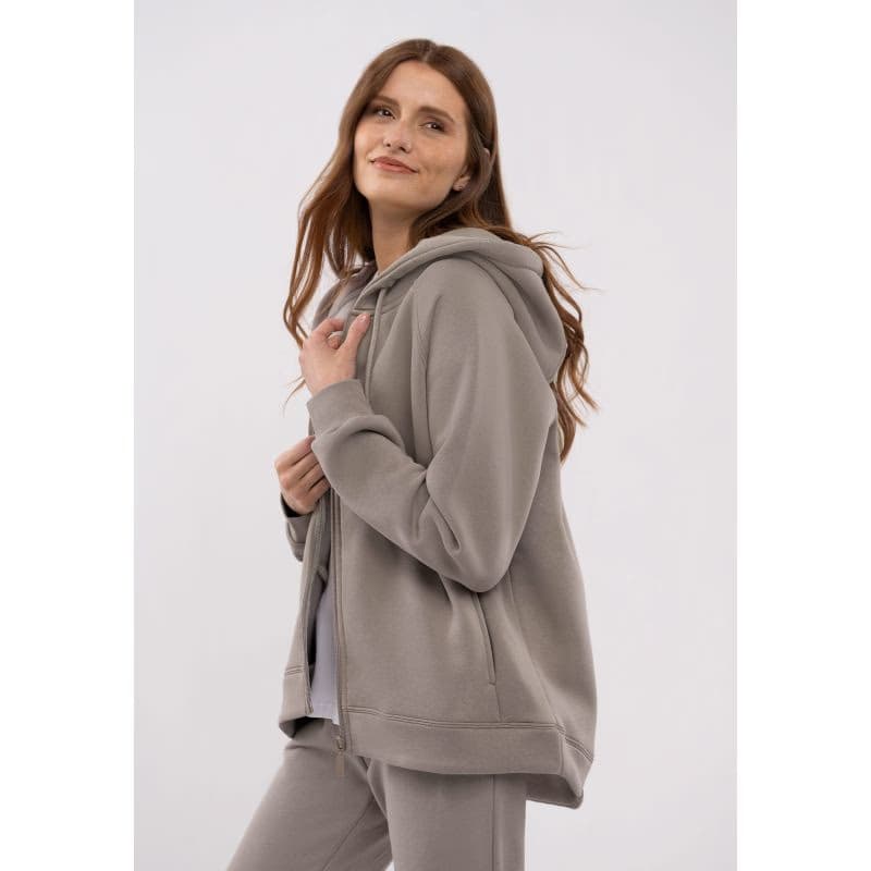 Dámska zateplená mikina so zipsom VOLCANO TIFFI-102-BEIGE 3