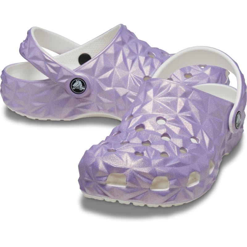 Dievčenské kroksy (rekreačná obuv) CROCS Classic Iridescent Geo CGK white 4