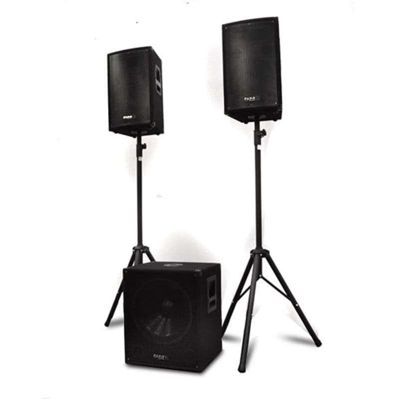 Ibiza 2.1 aktívny PA set 1xsubwoofer, 2x satelit, 2x statív, 1200W 1