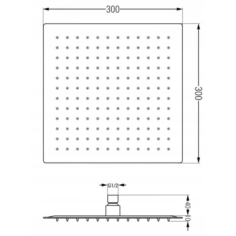 MEXEN/S MEXEN/S - Cube DR02 podomietkový sprchový SET + slim sprcha 30, biela 77502DR0230-20 3