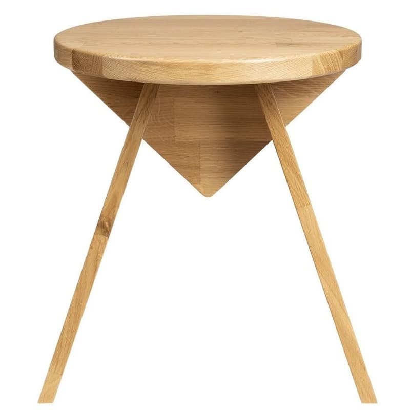 SAPHO - ASTYLE guľatá stolička priemer 36x41cm, masívne drevo prírodný dub AS420 2