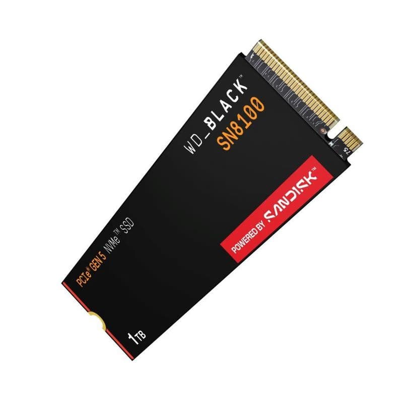 WD BLACK SSD NVMe 1TB PCIe SN8100 Powered by SanDisk, Gen5, (R:14900, W:11000MB/s) 4