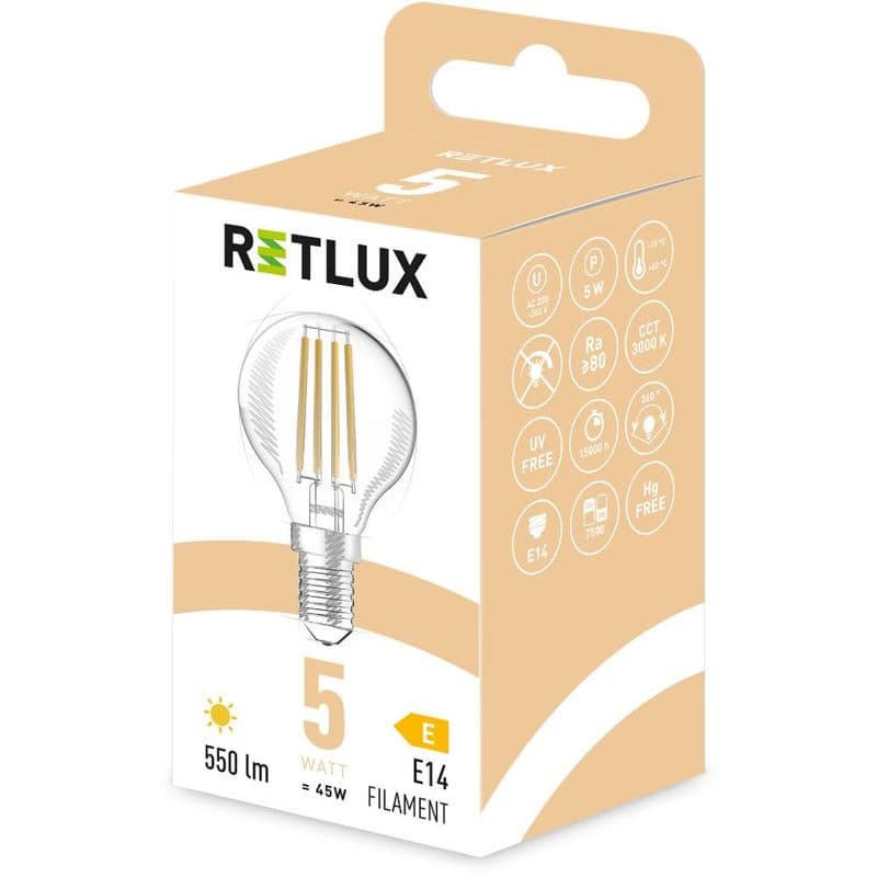 RFL 401 Fil. G45 E14 miniG 5W WW RETLUX 6