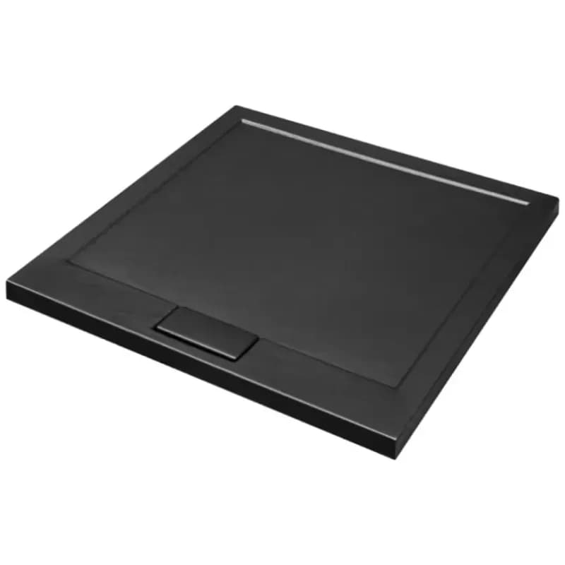 Vanička štvorcová Axim Ultraslim Stone Effect New 80x80 čierna 1
