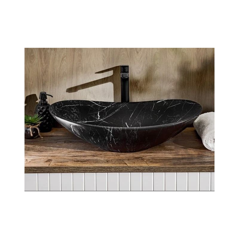 ArtCom Keramické umývadlo LENA MB2 | čierny mat 60 cm 4