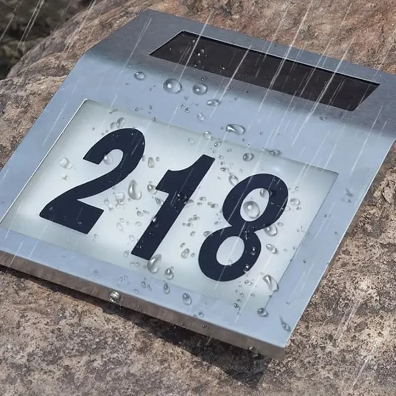 Solárna lampa číslo domu Broy 46827 chróm 1