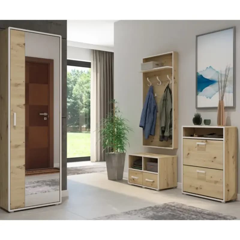 Skriňa Capannoli 1D dub artisan/biela 1