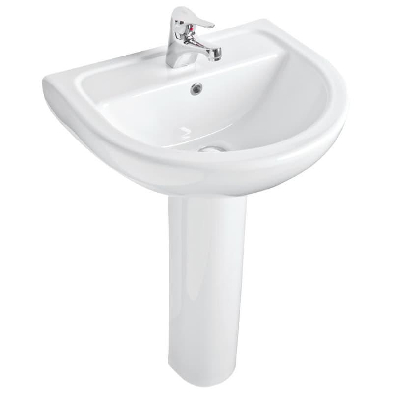 OLSEN SPA - Nástenné umývadlo COMPACT 55 - Polostĺp k umývadlu - Bez, Stĺp k umývadlu - Bez stĺpu OLKGKO04LVB01 1