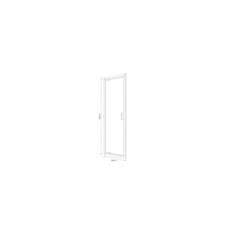 CERSANIT - DVERE 80x190 TRANSPARENT SKLO S154-005 2