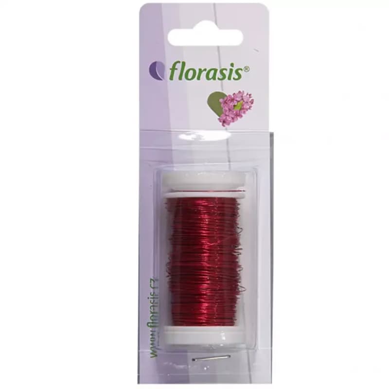 Drôt dekoračný Cu červený; lakovaný; na cievke 50g; 0,3mm 1