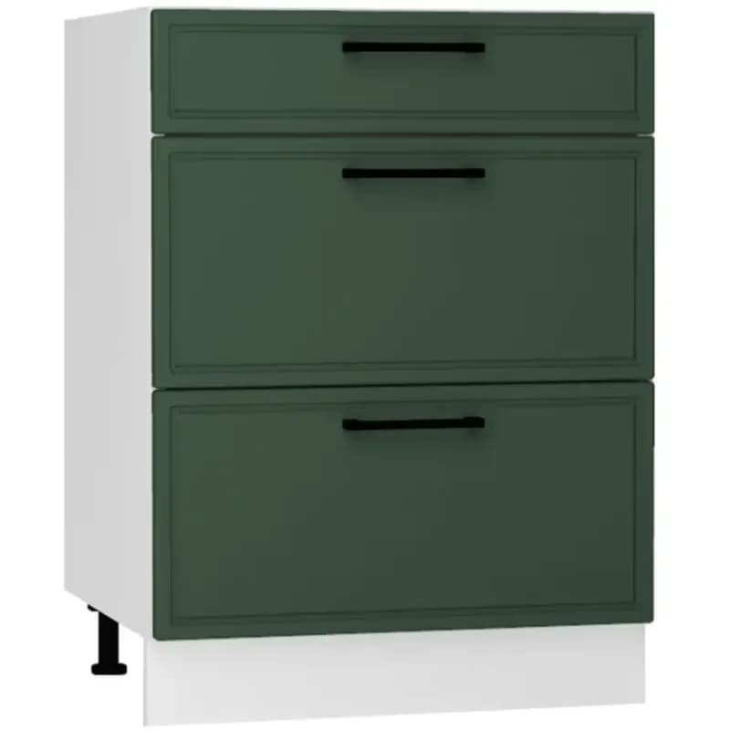 Kuchynská skrinka Emily D60S/3 zelená mat 1