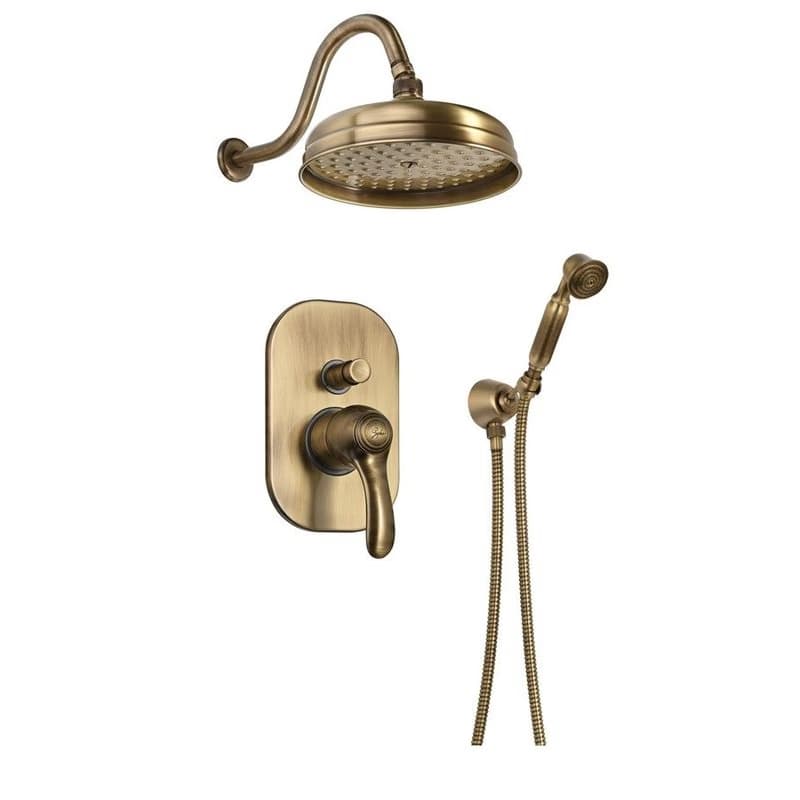 SAPHO SAPHO - KIRKÉ podomietkový sprchový set s pákovou batériou, 2 výstupy, bronz KI42B-02 1