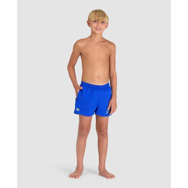 Juniorské plavky ARENA BOYS BEACH SHORT LOGO R Blue 4
