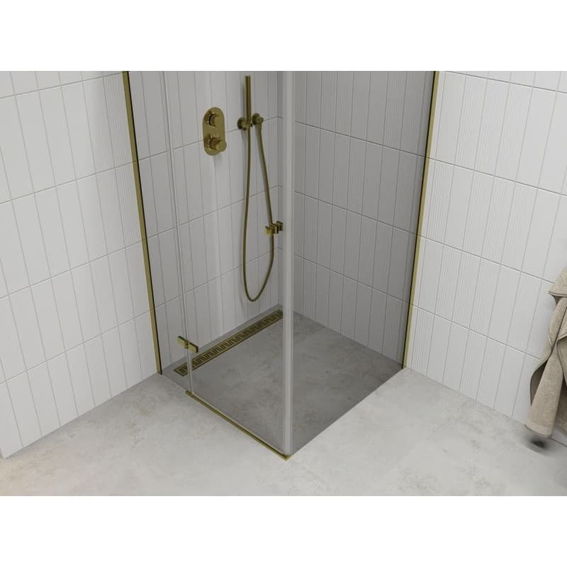 MEXEN/S - ROMA sprchovací kút 70x70, transparent, zlatá 854-070-070-50-00 4