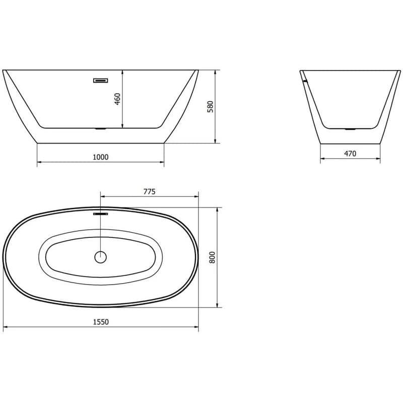 MEXEN Eris 155 x 80 cm 53441558075-01 6