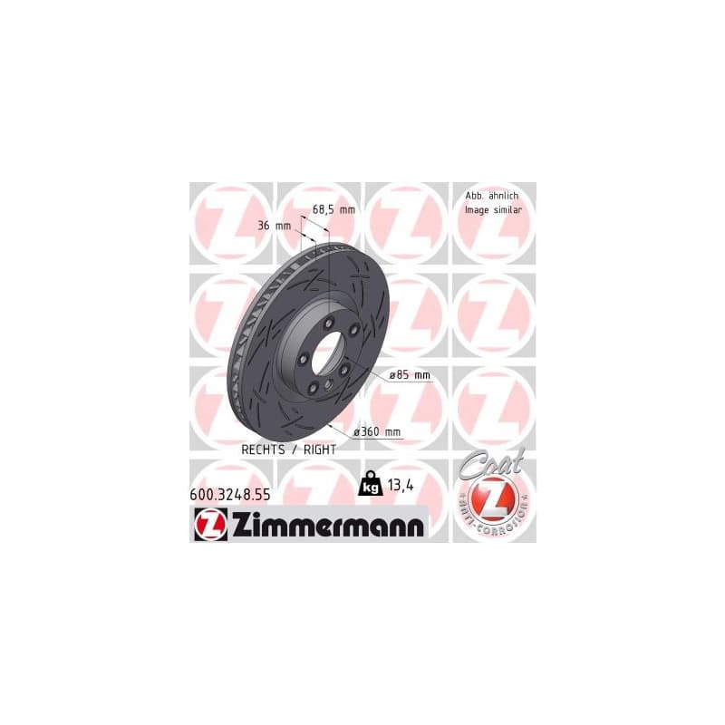ZIMMERMANN Brzdový kotúč 600.3248.55 1