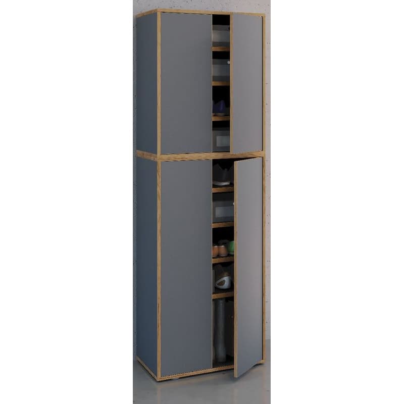 Regál na topánky VCM "Salia" B60 XXL 9-dielny, antracitový 1