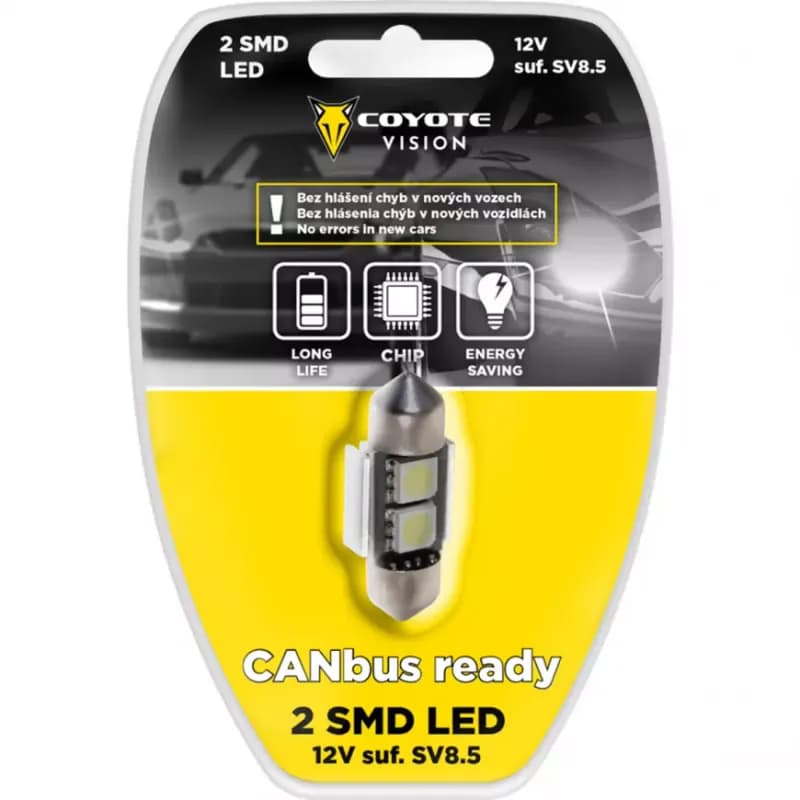 Autožiarovka Coyote Vision 12v Led 2 Smd Suf. Sv8.5 Can-Bus