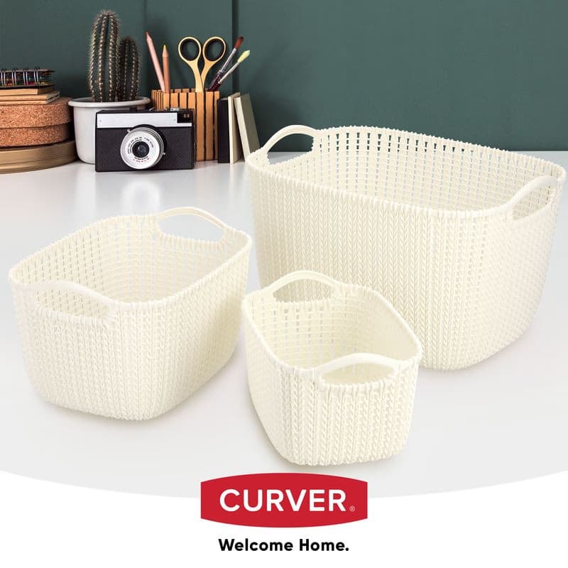 CURVER Košík KNIT 8l | krémová 6
