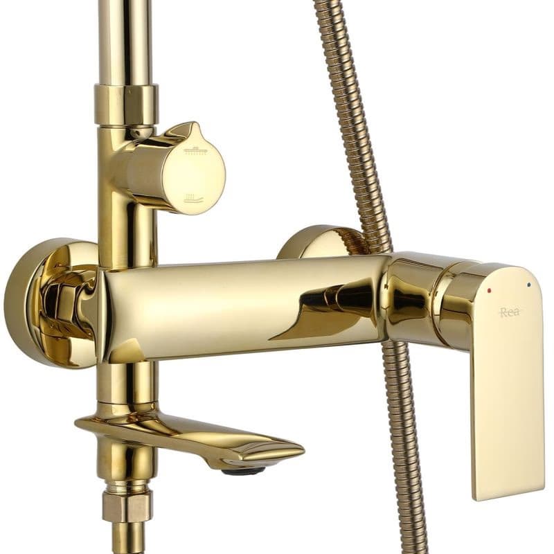 REA REA - Sprchový set s batériou 150mm Veneta zlatá REA-P7842 6