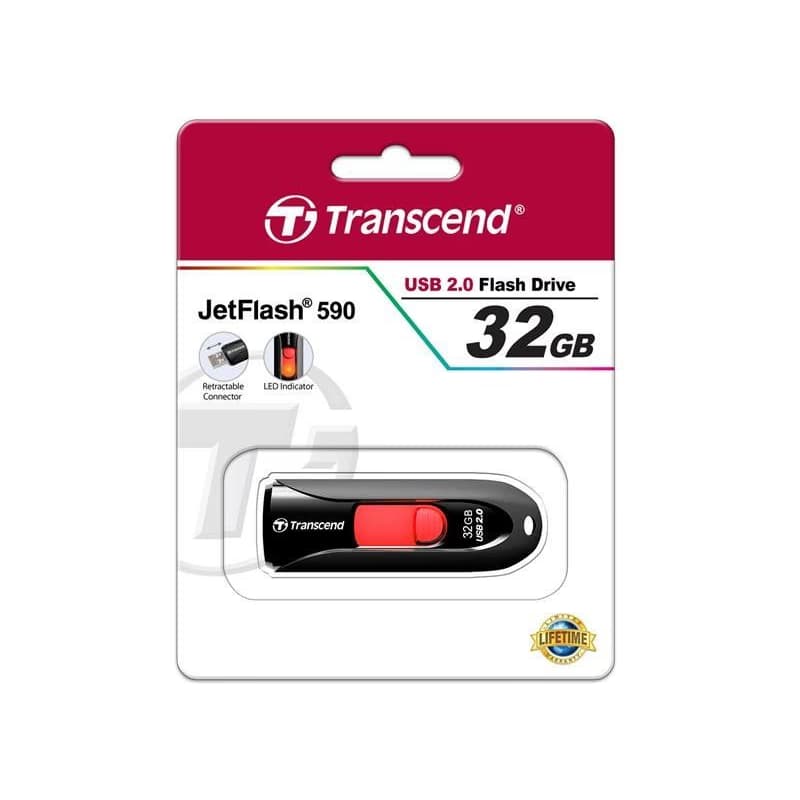 TRANSCEND Flash Disk 32GB JetFlash®590K, USB 2.0 (R:16/W:6 MB/s) čierna 5