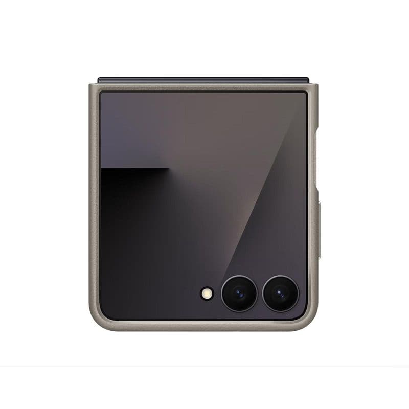 Samsung Ochranný kryt z vegánskej kože Flip7 Taupe