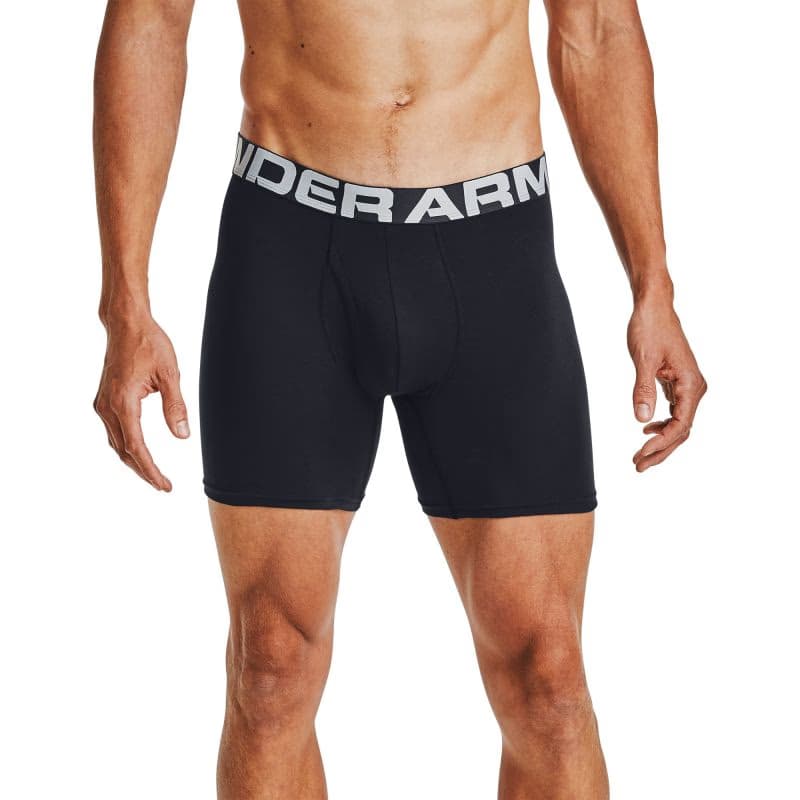 Pánske boxerky UNDER ARMOUR 3 PACK-UA Charged Cotton 6in-BLK 2