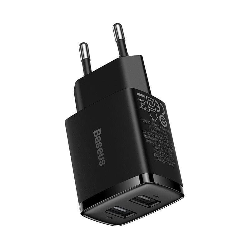 Baseus kompaktná nabíjačka 2U 10.5W čierna