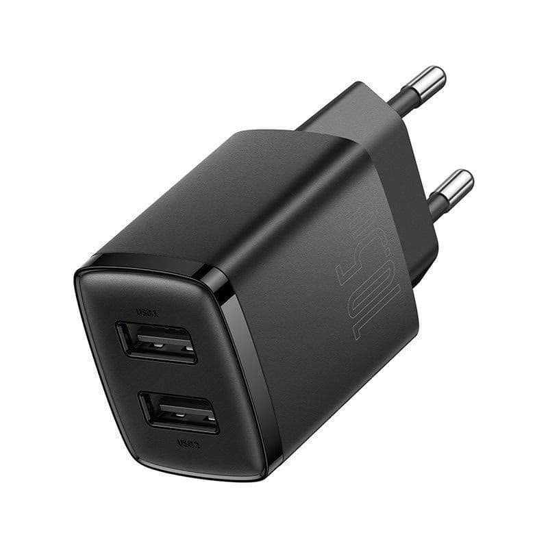Baseus kompaktná nabíjačka 2U 10.5W čierna 3