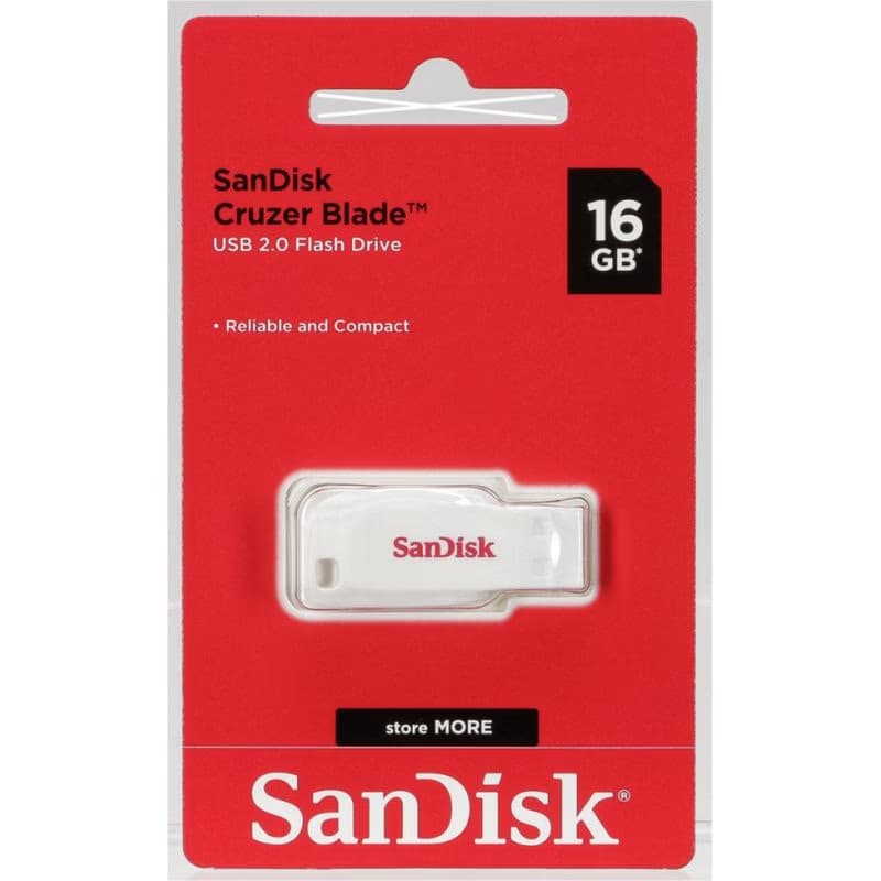 SanDisk Flash Disk 16GB Cruzer Blade, USB 2.0, biela 4